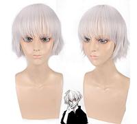 2019 di alta qualità a buon mercato Anime Tokyo Ghouls Ken Kaneki parrucca Cosplay Ragazze Ragazzi Uta Breve Nero Grigio bianco Parrucche sintetiche dei capelli One Size Ken Kaneki WIG