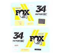 2019 FOX 34 SC Factory 29/27.5 Decal Kit | Black / Yellow