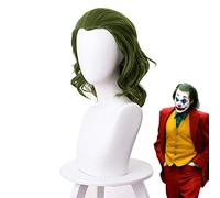2019 Joker Origin Movie Clown Joker Parrucca Cosplay Costume Joaquin Phoenix Arthur Fleck Verde riccio resistente al calore Capelli sintetici PL-084