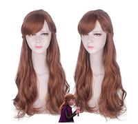 2019 nuova fiaba principessa Anna parrucca cosplay per le donne ragazze principessa intrecciata capelli sintetici parrucche di Halloween + berretto parrucca anna Anna parrucca 331