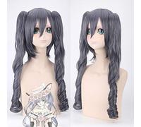 2019 Parrucca cosplay Anime Black Butler Ciel Phantomhive Parrucche sintetiche grigie capelli sintetici Kuroshitsuji Parrucche con coda di cavallo Parrucca nera taglia unica Butler 080