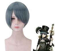 2019 Parrucca cosplay Anime Black Butler Grell Sutcliff parrucca rossa lunga dritta capelli sintetici festa di Halloween Parrucche Kuroshitsuji Parrucche taglia unica Kuroshitsuji 121