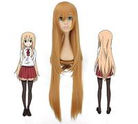 2019 Parrucca cosplay anime himouto umaru-chan 80CM Resistenza alle alte temperature Capelli sintetici Parrucche cosplay DOMA UMARU + protezione Parrucca taglia unica K072