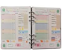2019 Ricambio per oganizer A5 con 6 anelli calendario settimanale (A5 Refill Food Diary)