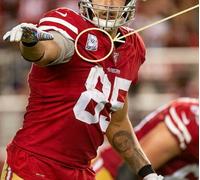 2019 San Francisco 49ERS JIMMY Garoppolo 1-Gold- ⭐ -star Crucial Catch C-Patch