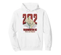 202 Mappa della Città Natale di Washington DC Born And Raised Felpa con Cappuccio