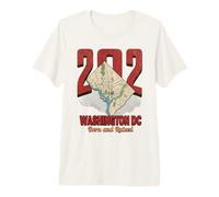202 Mappa della Città Natale di Washington DC Born And Raised Maglietta Premium
