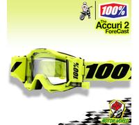 2021 100% ACCURI 2 forecast MX MOTOCROSS CROSS Occhiali Roll Off
