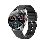 2020 Nuovo S80 Smartwatch Full-touch Ip68 Impermeabile Pedometro Frequenza Cardiaca Pressione Sanguigna Monitoraggio del sonno Multi-funzionale Sport Uomo E Donna Orologi, Pelle Nera.