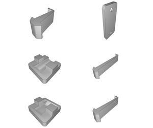 2020 T-Slot Aluminum Extrusion Wall Mount with Multiple Hooks - Hidden Design