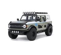 2021 Bronco Grigio e Bianco con Cappuccio Nero Opaco con Portapacchi M2 Motoring Just Trucks Serie 1/24 Modellino Auto Diecast by Jada 33299