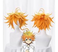 2021 Emma Cosplay Parrucca Anime Yakusoku no Neverland Donne Arancione Parrucca Cosplay The Promised Neverland Emma Cosplay