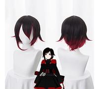 2021 Fashion Anime RWBY Rimorchio Rosso Ruby Rose Breve Parrucca Cosplay Costume Donna Uomo Capelli Sintetici Parrucche Del Partito di Halloween