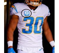 2021 LA CHARGERS AUSTIN EKELER RB 1-⭐-STAR STICK-ON BLU CIELO CAPITANO C-PATCH