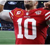 2021 NFC Sf 49ERS JIMMY Garoppolo Qb 3-Gold- ⭐ -star da Stiro Rosso Captain