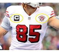 2021 San Francisco 49ers George Kittle Te 4- ⭐⭐⭐⭐ Stella Captain C-Patch + 75th