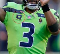 2021 SEATTLE SEAHAWKS Russell Wilson QB CAPITANO'S 4-⭐STELLA COLOR RUSH C-PATCH
