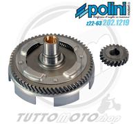 2021219 CAMPANA FRIZIONE POLINI DENTI ELICOIDALI 22-63 APE 50 (motore elaborato)