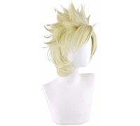 2022 40cm anime. Jojo. 'S Bizarre Adventure Julius Caesar Zeppeli Parrucche Cosplay Playing Light Yellow Hair Halloween 1: 1 Parrucche