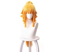 2022 Agatsuma Zenitsu Parrucca Cosplay Anime Demone Slayer Giallo Lunghi Parrucche dritte con Bangs Accessori Cosplay for Le Donne Ragazze Ragazzi con Tappo della Parrucca