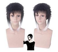 2022 Anime Black Short Hair Parrucca Bleaching e Tintura Parrucca Bungo Stary Dogs Ryunosuke Akutagawa Cosplay Comic- con Halloween Party Carnival Uomini e Donne Ventilatori Anime Ventilatori Regalo