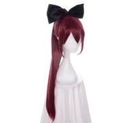 2022 Anime Game Cosplay Puella Magi Madoka Magica Parrucca, Parrucca Sakura Kyouko, Parrucca Coda di Cavallo Capelli Lunghi Rosso Scuro con Copricapo, con Cappuccio for Parrucca, for Halloween, Feste,