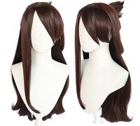 2022 Anime gioco Parrucca Cosplay for Genshin Impact Beidou, Donne Long Dritto Marrone Capelli Modellazione Party Dressing Party Up Parrucca, Capelli sintetici resistenti al calore No Groviglio, senza