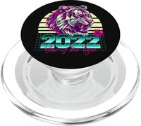 2022 Anno della Tigre Retro Vaporwave Tramonto Zodiaco Cinese PopSockets PopGrip per MagSafe