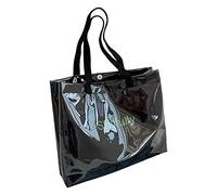 2022 Borsa a tracolla in tela trasparente da donna di grande capacità alla moda con una spalla, A, Taglia unica