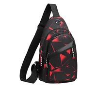 2022 Borsa a tracolla versione coreana Borsa a tracolla da uomo mimetica da uomo Borsa a tracolla in tela Borsa per il tempo libero Borsa a tracolla in tela, Rosso, Taglia unica