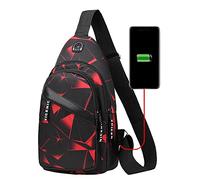 2022 Borsa a tracolla versione coreana Borsa a tracolla da uomo mimetica da uomo Borsa per il tempo libero Borsa per il tempo libero in tela Zaino piccolo a doppio strato Interfaccia USB Borsa a