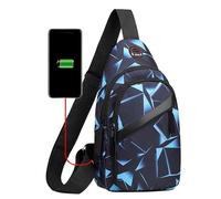 2022 Borsa a tracolla versione coreana Borsa a tracolla da uomo mimetica da uomo Borsa per il tempo libero Borsa per il tempo libero in tela Zaino piccolo a doppio strato Interfaccia USB Borsa a