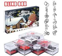 2022 Christmas Countdown Advent Calendar 24days Balance Iq Maze Game Mini Fidget Puzzle Blind Box for Kids Christmas Gifts