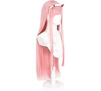 2022 Cos Wig Anime Darling in The FRANXX 02 Parrucche Cosplay Zero Due Parrucche 100 cm Lungo Rosa Capelli Sintetici Parrucca Cosplay Perucas + Protezione della Parrucca (Size : 1)