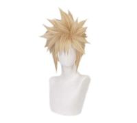 2022 Cos Wig Anime Final Fantasy VII Cloud Strife Parrucca Corta Costume Cosplay Capelli Sintetici Resistenti al Calore Parrucche for Feste di Carnevale da Uomo