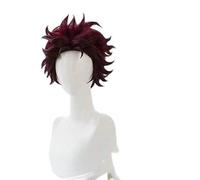 2022 Cos Wig Anime Nezuko Tanjirou Kamado Parrucche Kimetsu no Yaiba Parrucche Cosplay Zenitsu Agatsuma Capelli corti dorati Taglia unica Agatsuma Zenitsu(Color:Kamado Tanjirou)