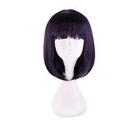 2022 Cos Wig Anime Sailor Moon Sailor Saturn Parrucche Cosplay Tomoe Hotaru Purple Black Mix Parrucche Sintetiche for Capelli Corti + Protezione for Parrucca