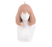 2022 Cos Wig Parrucca Anime Beyond The Boundary Cosplay Parrucca Mirai Kuriyama, Parrucca Riccia Corta Rosa Arancione, Parrucca Costume Halloween, for Halloween, Festa in Costume, Spettacolo Anime, Ev