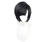 2022 Cos Wig Parrucca Anime Final Fantasy VII Cosplay Parrucca Yuffie Kisaragi, Parrucca Corta Nera, Parrucca Costume Halloween, for Halloween, Festa in Costume, Spettacolo Anime, Evento Cosplay, Conc