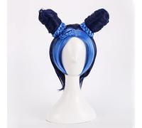 2022 Cos Wig Parrucca Anime JoJo's Bizarre Adventure Cosplay Parrucca Jolyne Cujoh, Parrucca Blu, Parrucca Costume di Halloween, for Halloween, Festa in Costume, Spettacolo di Anime, Evento Cosplay, C