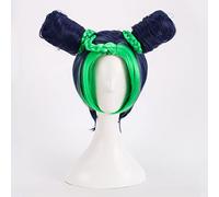 2022 Cos Wig Parrucca Anime JoJo's Bizarre Adventure Cosplay Parrucca Jolyne Cujoh, Parrucca Blu, Parrucca Costume di Halloween, for Halloween, Festa in Costume, Spettacolo di Anime, Evento Cosplay, C