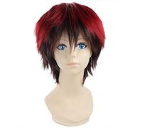 2022 Cos Wig Parrucca anime Kuroko no Basuke Cosplay Kagami Taiga Parrucca, Parrucca corta nera mista rossa, Parrucca costume di Halloween, for Halloween, Festa in costume, Spettacolo anime, Evento co