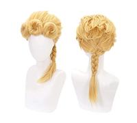 2022 Cos Wig Parrucca Anime Le Bizzarre Avventure di JoJo Cosplay Parrucca Giorno Giovanna, Parrucca Dorata, Parrucca Costume di Halloween, for Halloween, Festa in Costume, Spettacolo Anime, Evento Co
