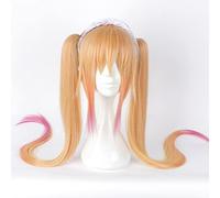 2022 Cos Wig Parrucca anime Miss Kobayashi's Dragon Maid Cosplay Tohru Parrucca,Parrucca lunga arancione e rosa,Parrucca di Halloween in costume,per Halloween,Festa in maschera,Spettacolo di anime,Eve
