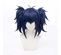 2022 Cos Wig Parrucca anime Parrucca Shio Koube, Parrucca blu con 2 code di cavallo, Parrucca di Halloween in costume, for Halloween, Festa in costume, Spettacolo di anime, Evento cosplay, Concerti
