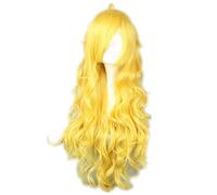 2022 Cos Wig Parrucca Anime RWBY Cosplay Parrucca Lunga Yang Xiao, Parrucca Lunga Riccia Gialla, Parrucca Costume Halloween, for Halloween, Festa in Costume, Spettacolo Anime, Evento Cosplay, Concerti