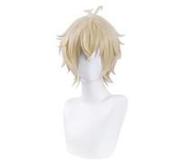 2022 Cos Wig Parrucca anime Serafino della fine Cosplay Mikaela Hyakuya Parrucca, Parrucca bionda corta, Parrucca di Halloween in costume, for Halloween, Festa in costume, Spettacolo di anime, Evento