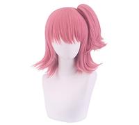 2022 Cos Wig Parrucca anime Shugo Chara!Cosplay Amu Hinamori Parrucca, Parrucca Rosa Coda di Cavallo Corta, Parrucca Costume di Halloween, for Halloween, Festa in Costume, Spettacolo Anime, Evento Cos
