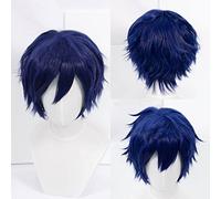 2022 Cos Wig Parrucca anime Shugo Chara!Parrucca Cosplay Tsukiyomi Ikuto,Parrucca blu corta,Parrucca costume di Halloween,Per Halloween,Festa in costume,Spettacolo anime,Evento cosplay,Concerti