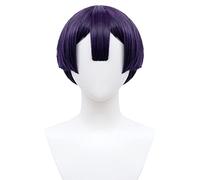 2022 Cos Wig Parrucca Anime Sleepy Princess In The Demon Castle Cosplay Parrucca Demone Chierico, Parrucca Viola Corta, Parrucca Costume Halloween, for Halloween, Festa In Costume, Spettacolo Di Anime